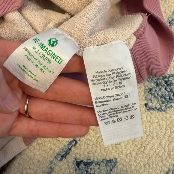 J.Crew Vintage cotton terry relaxed-fit pullover in rugby stripe size XS - Picture 7 of 11